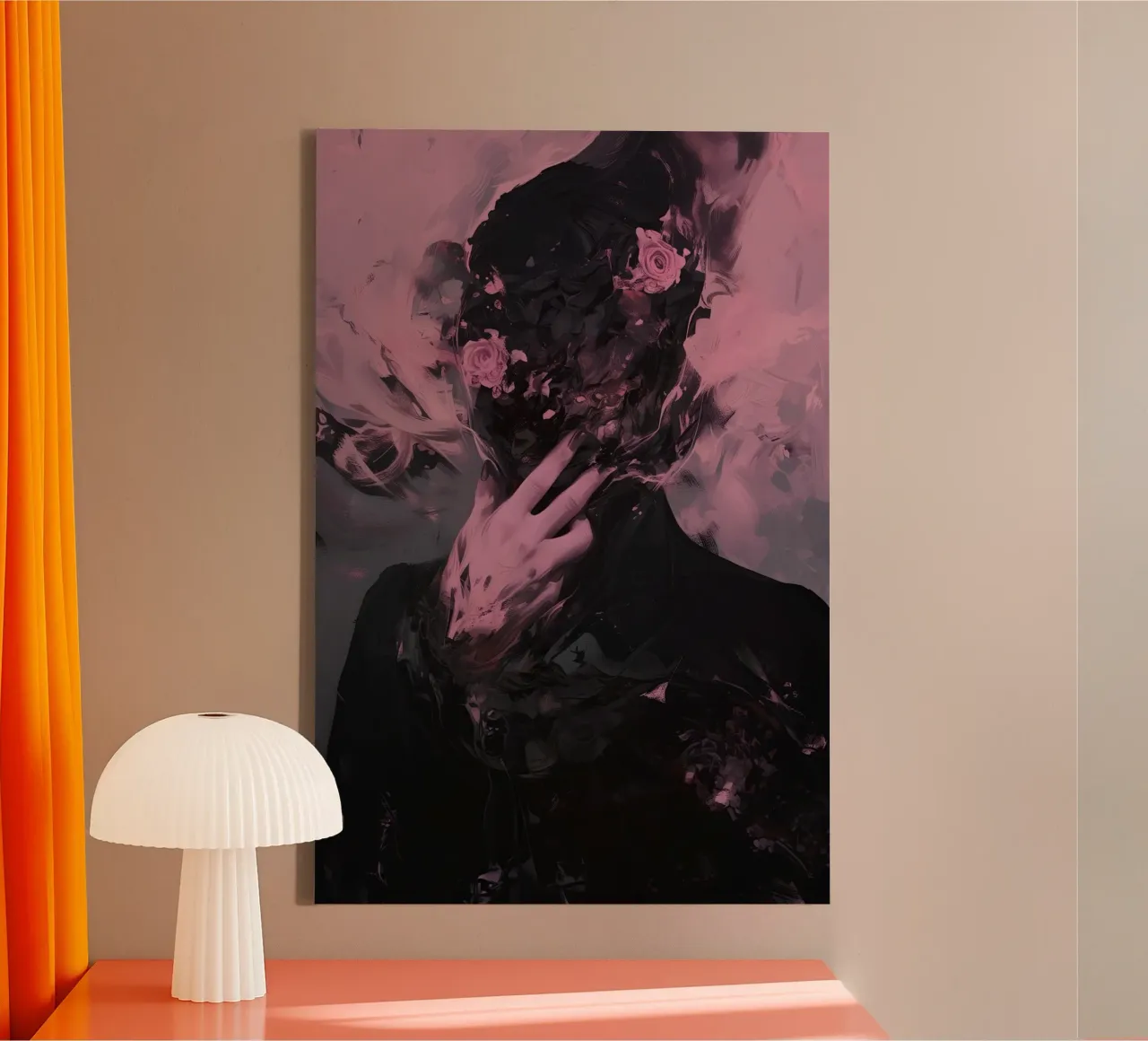 Dark Bloom No 02 tela con Cornice a cassetta da treechild