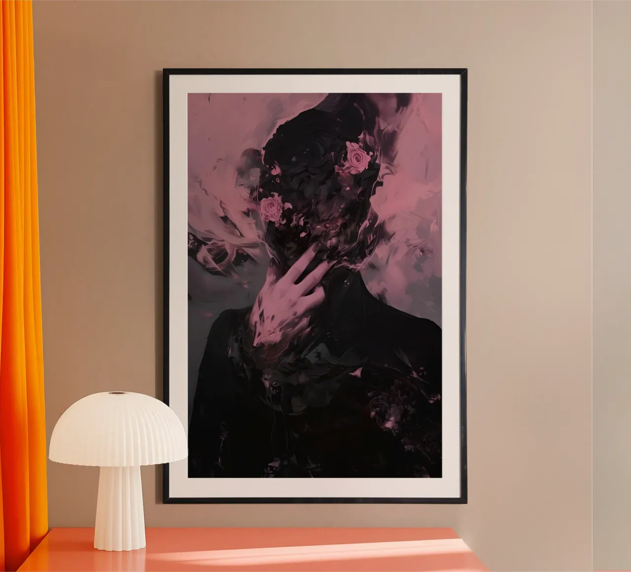 Dark Bloom No 02 poster con telaio in plastica da treechild
