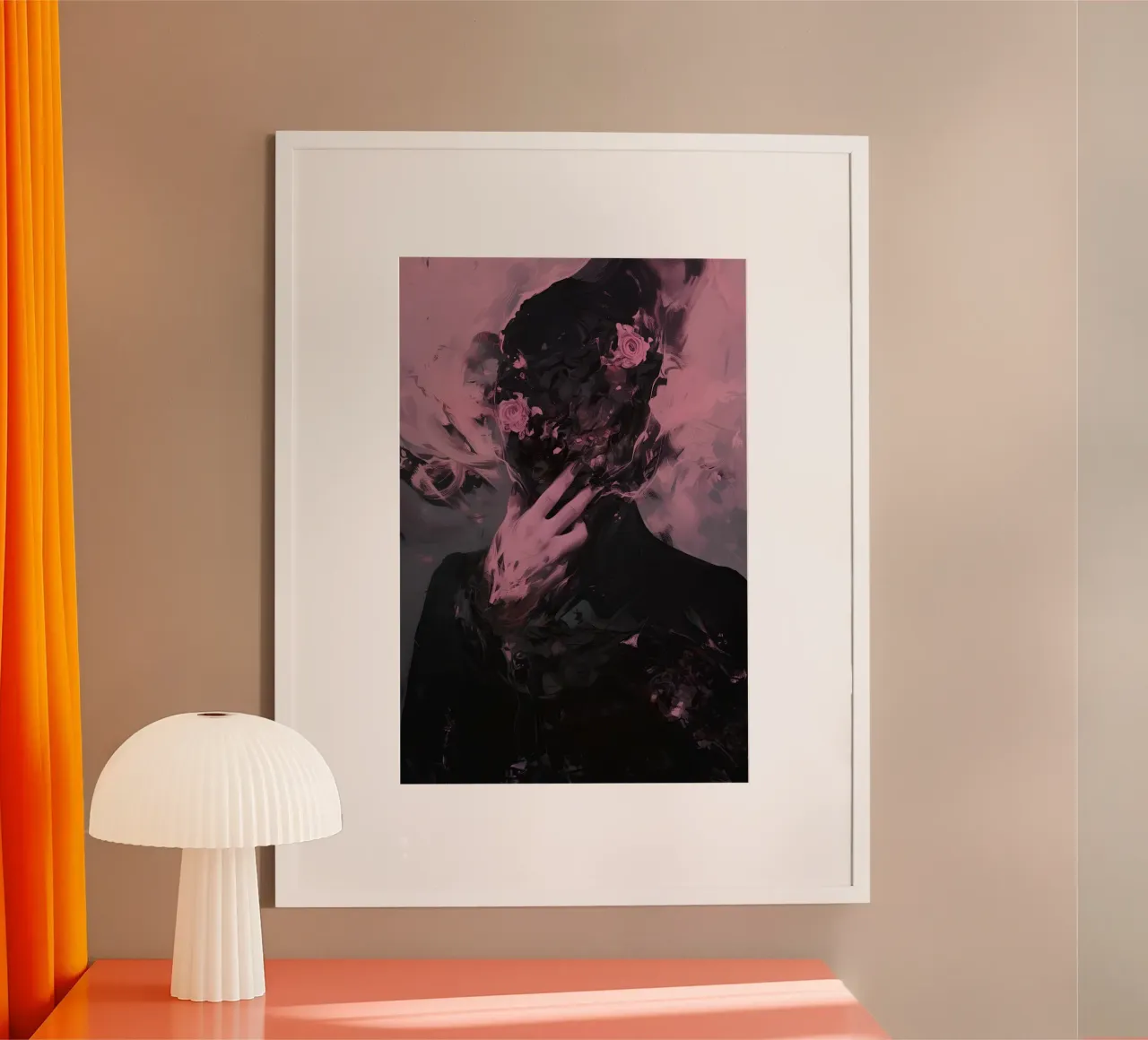 Dark Bloom No 02 poster con telaio in plastica da treechild