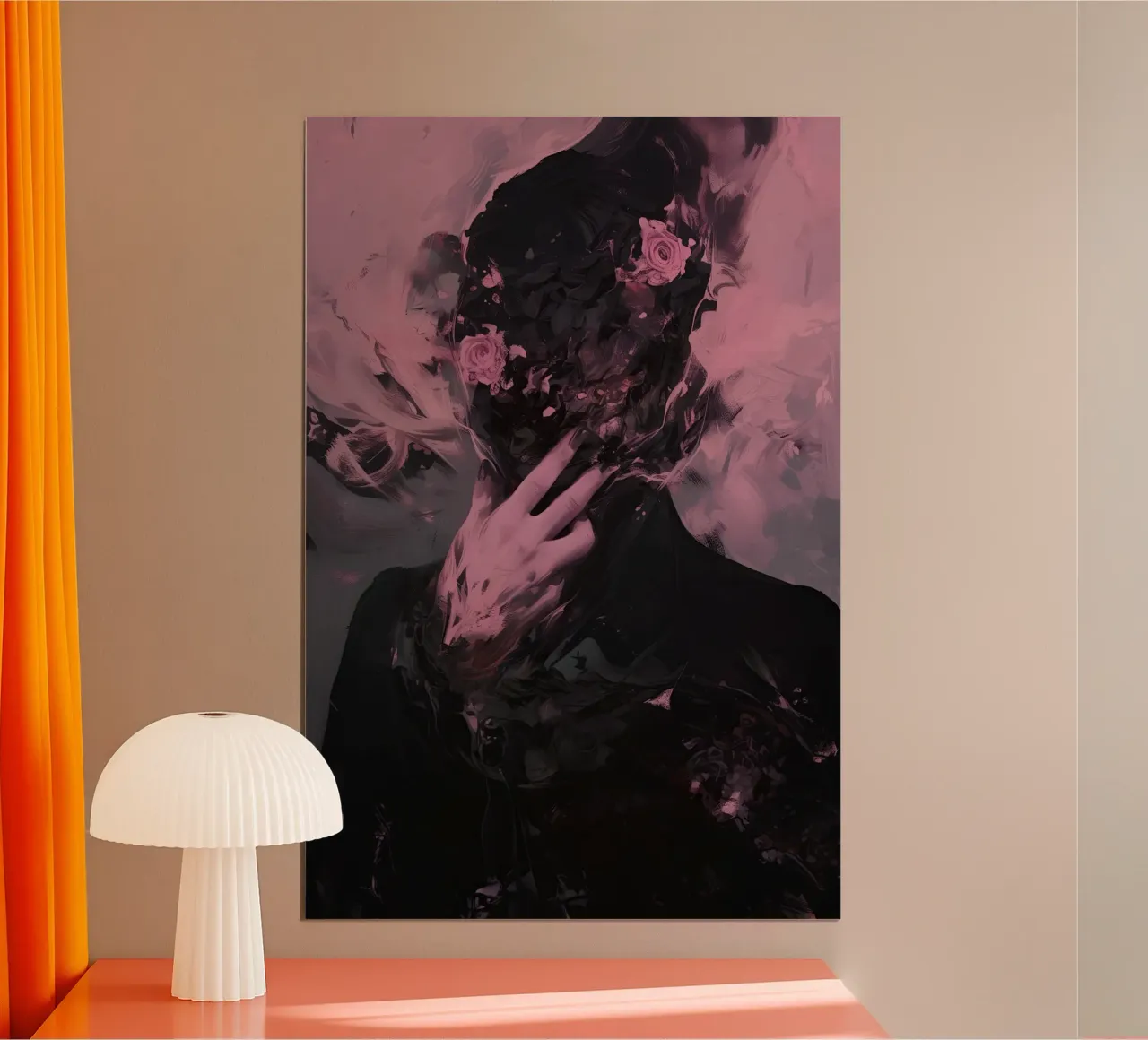 Dark Bloom No 02 poster con telaio in plastica da treechild