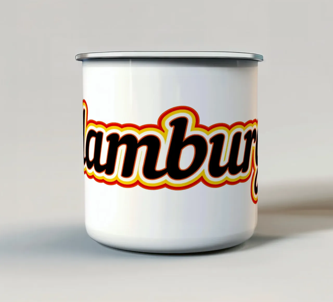 Etichetta di Amburgo tazza in smalto da Mariel Toigo