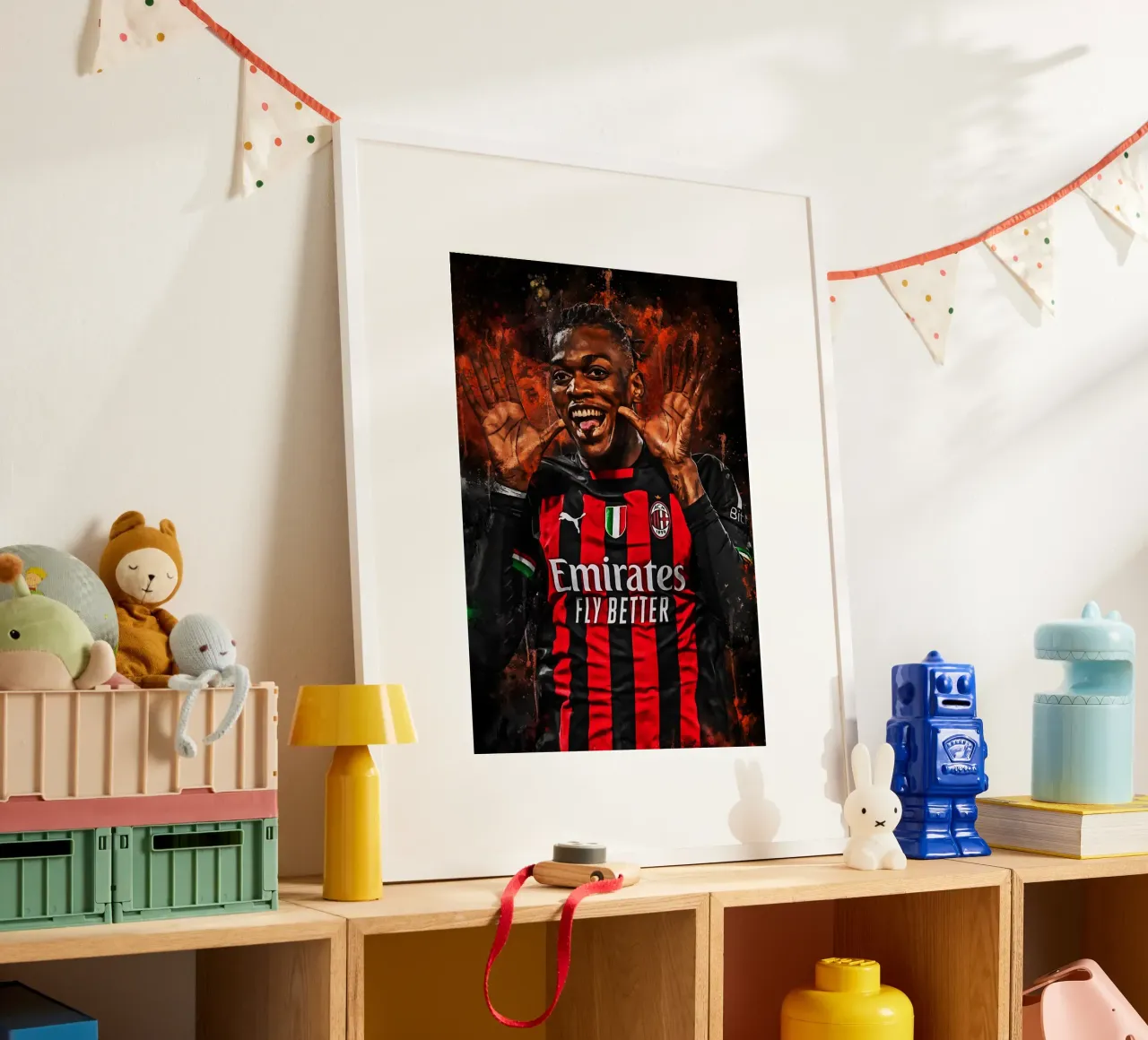 Rafael Leão poster con telaio in plastica da MasterInkArt