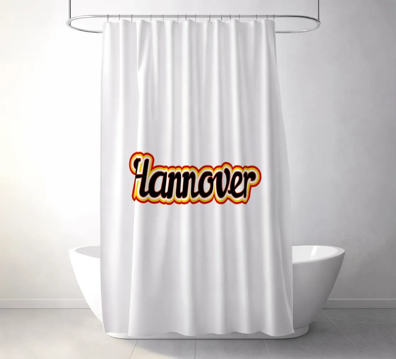 Etichetta di Hannover tenda da doccia da Mariel Toigo
