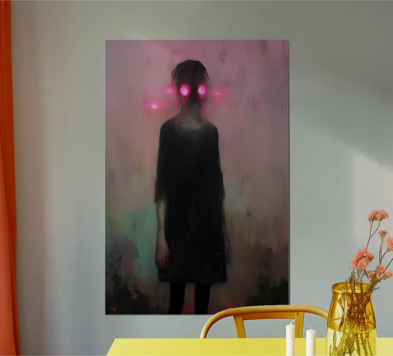 Dark Bloom No 06 poster con telaio in legno da treechild