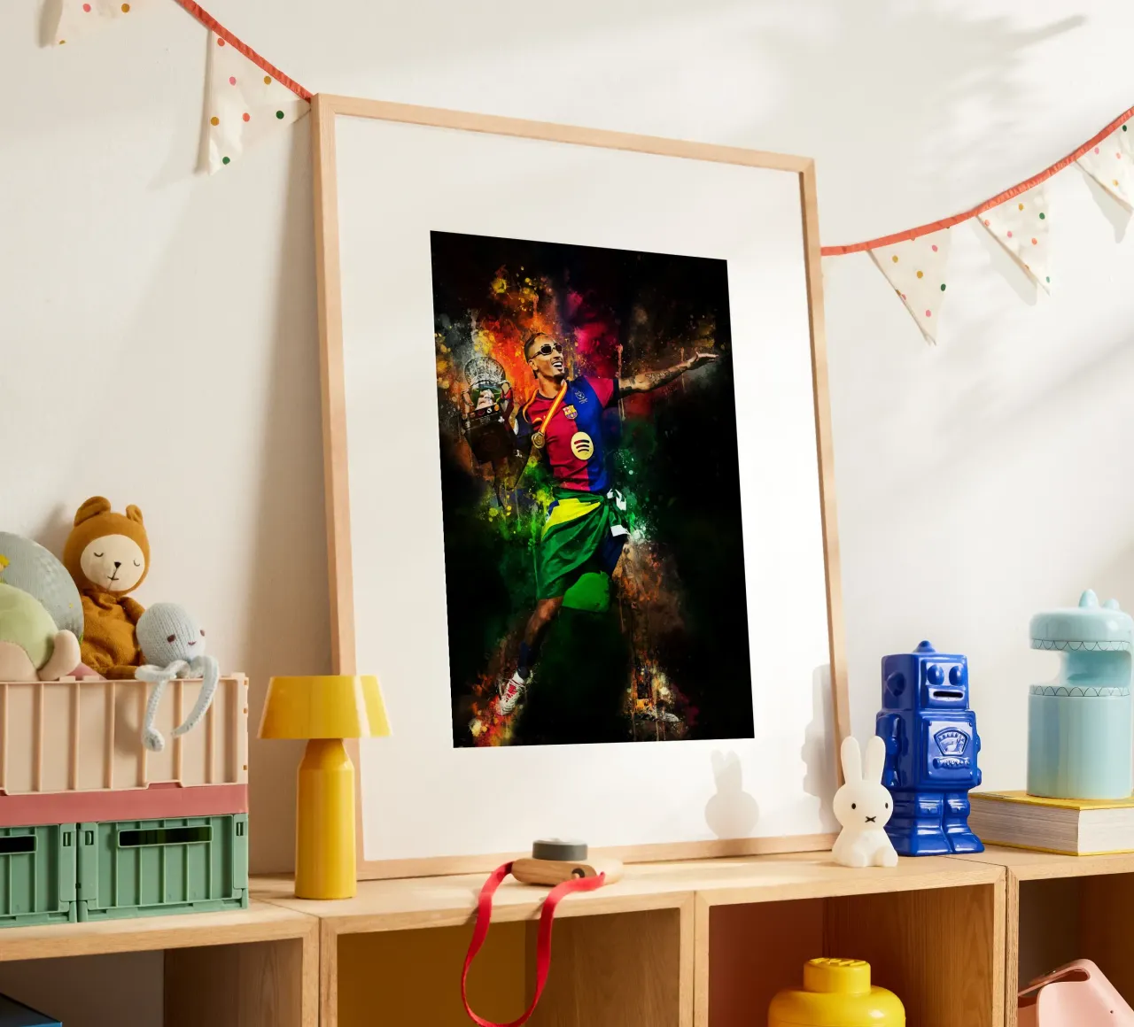 Raphinha poster con telaio in alluminio da MasterInkArt