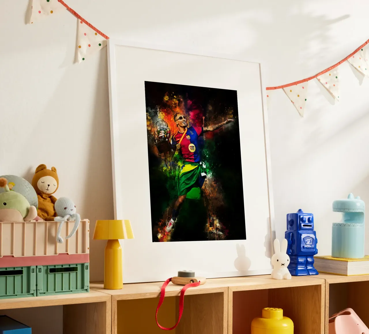 Raphinha poster con telaio in alluminio da MasterInkArt