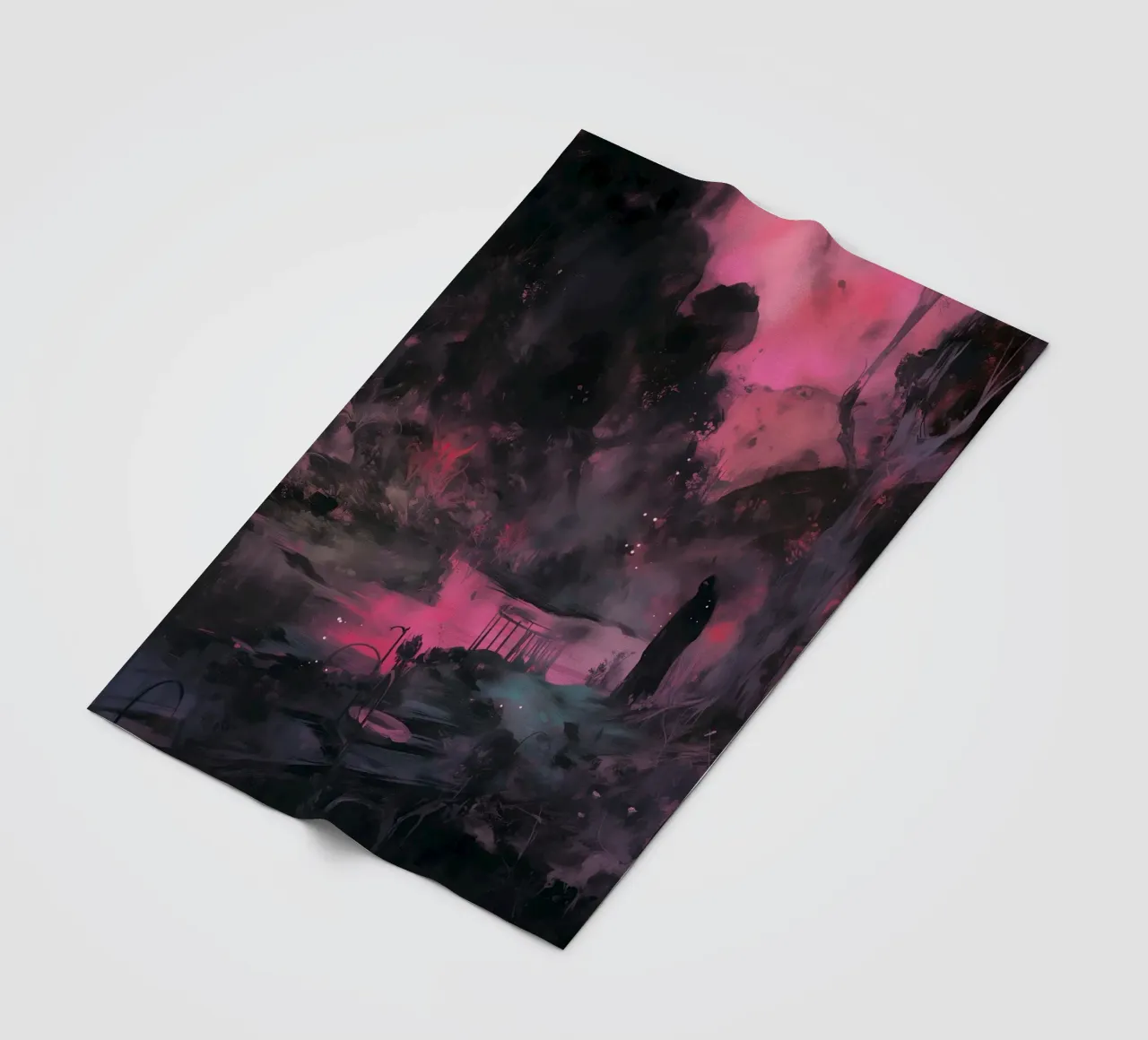 Dark Bloom No 07 coperta in pile da treechild