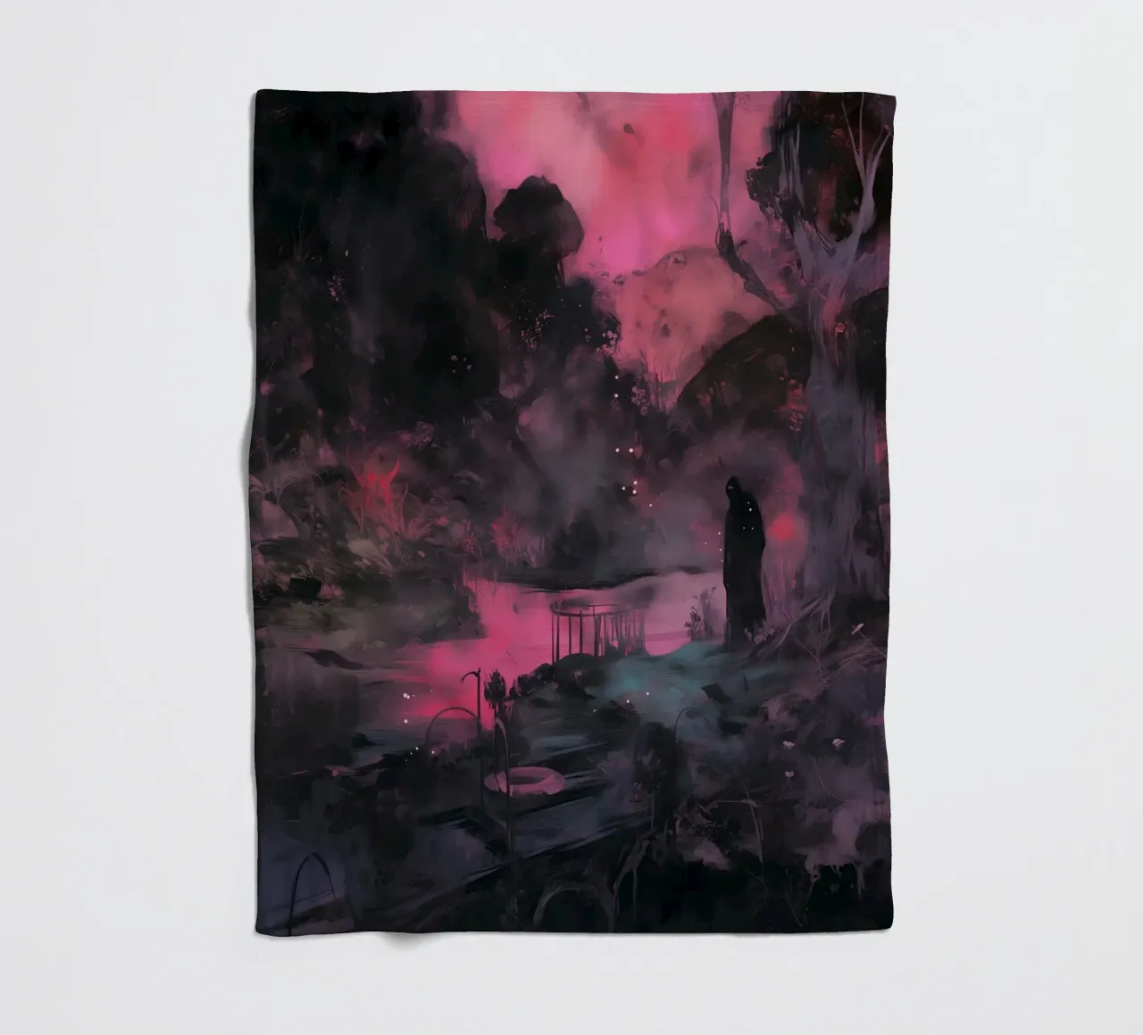 Dark Bloom No 07 coperta in pile da treechild