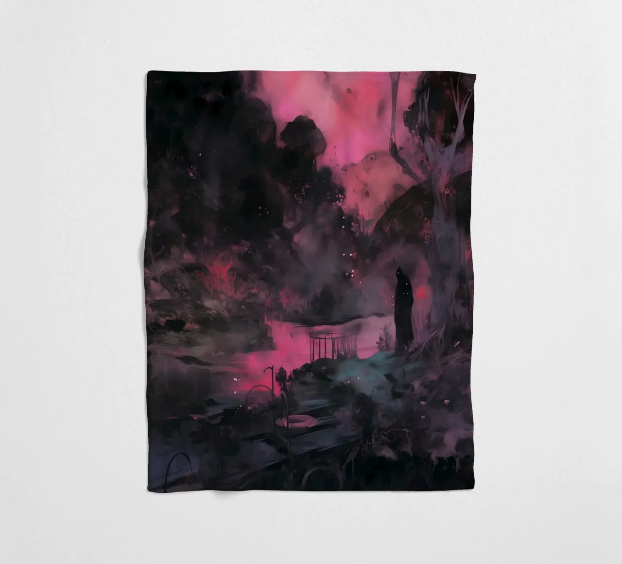 Dark Bloom No 07 coperta in pile da treechild