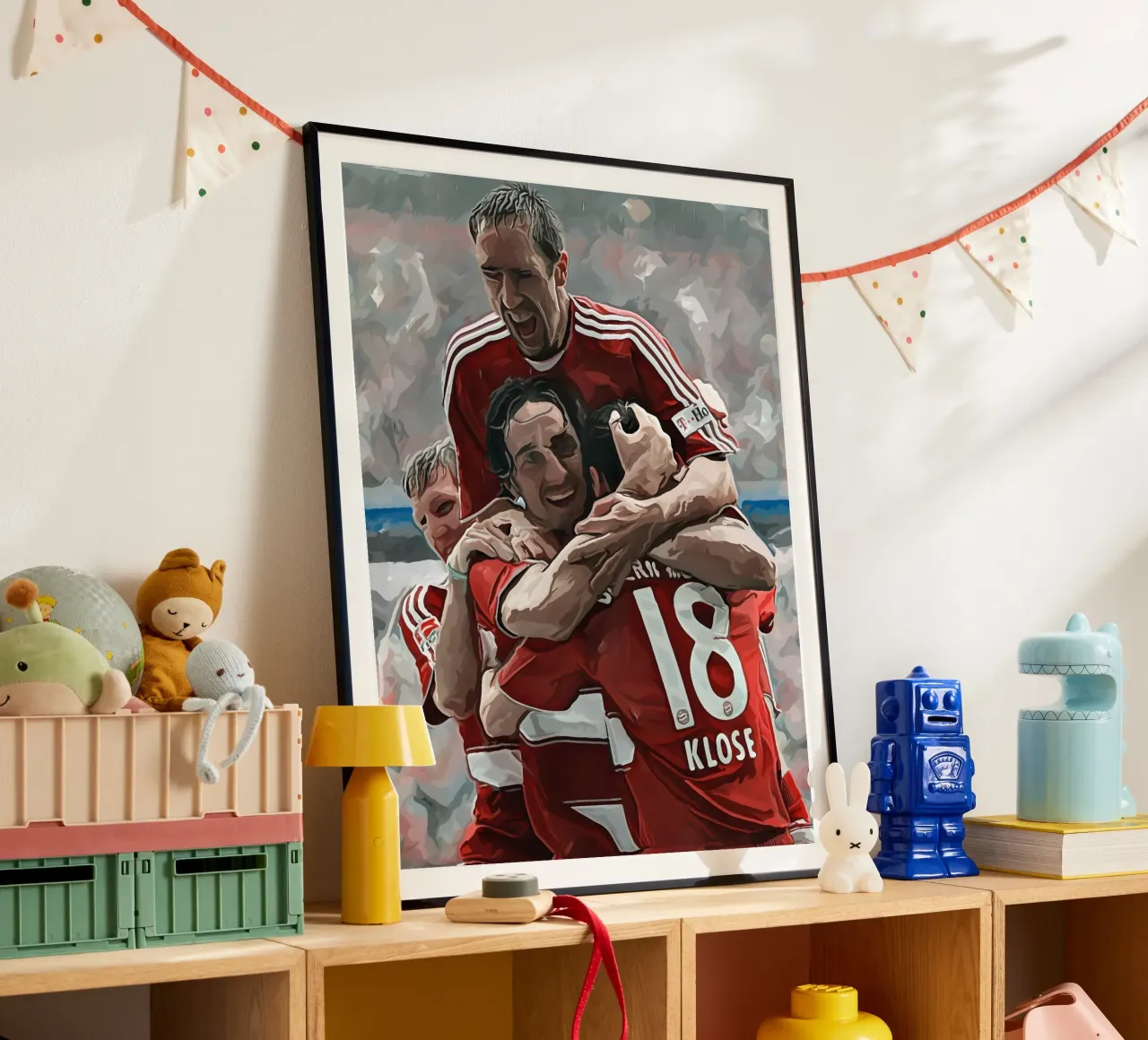 La vittoria trionfale del Bayern Monaco: La celebrazione di Miros poster con telaio in plastica da dark eagle