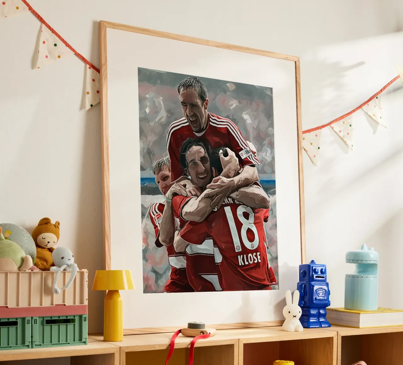 La vittoria trionfale del Bayern Monaco: La celebrazione di Miros poster con telaio in plastica da dark eagle