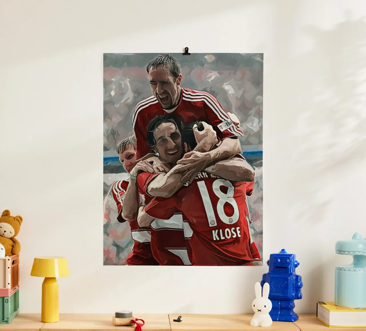 La vittoria trionfale del Bayern Monaco: La celebrazione di Miros poster con telaio in plastica da dark eagle