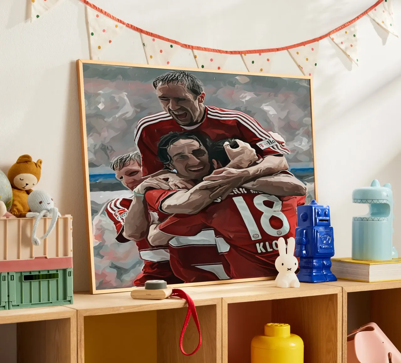 La vittoria trionfale del Bayern Monaco: La celebrazione di Miros poster con telaio in plastica da dark eagle