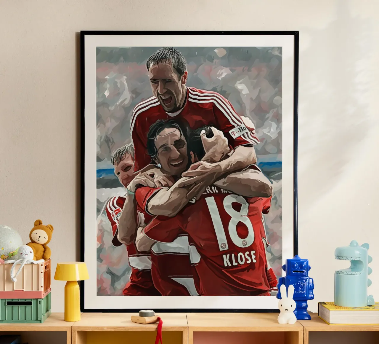 La vittoria trionfale del Bayern Monaco: La celebrazione di Miros poster con telaio in plastica da dark eagle