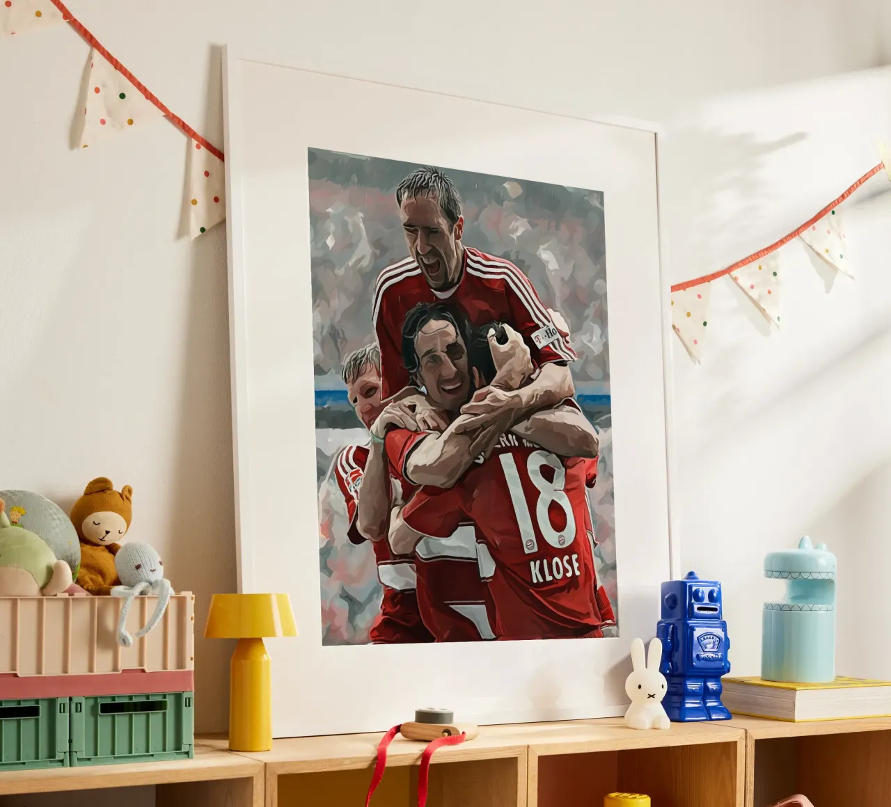 La vittoria trionfale del Bayern Monaco: La celebrazione di Miros poster con telaio in plastica da dark eagle