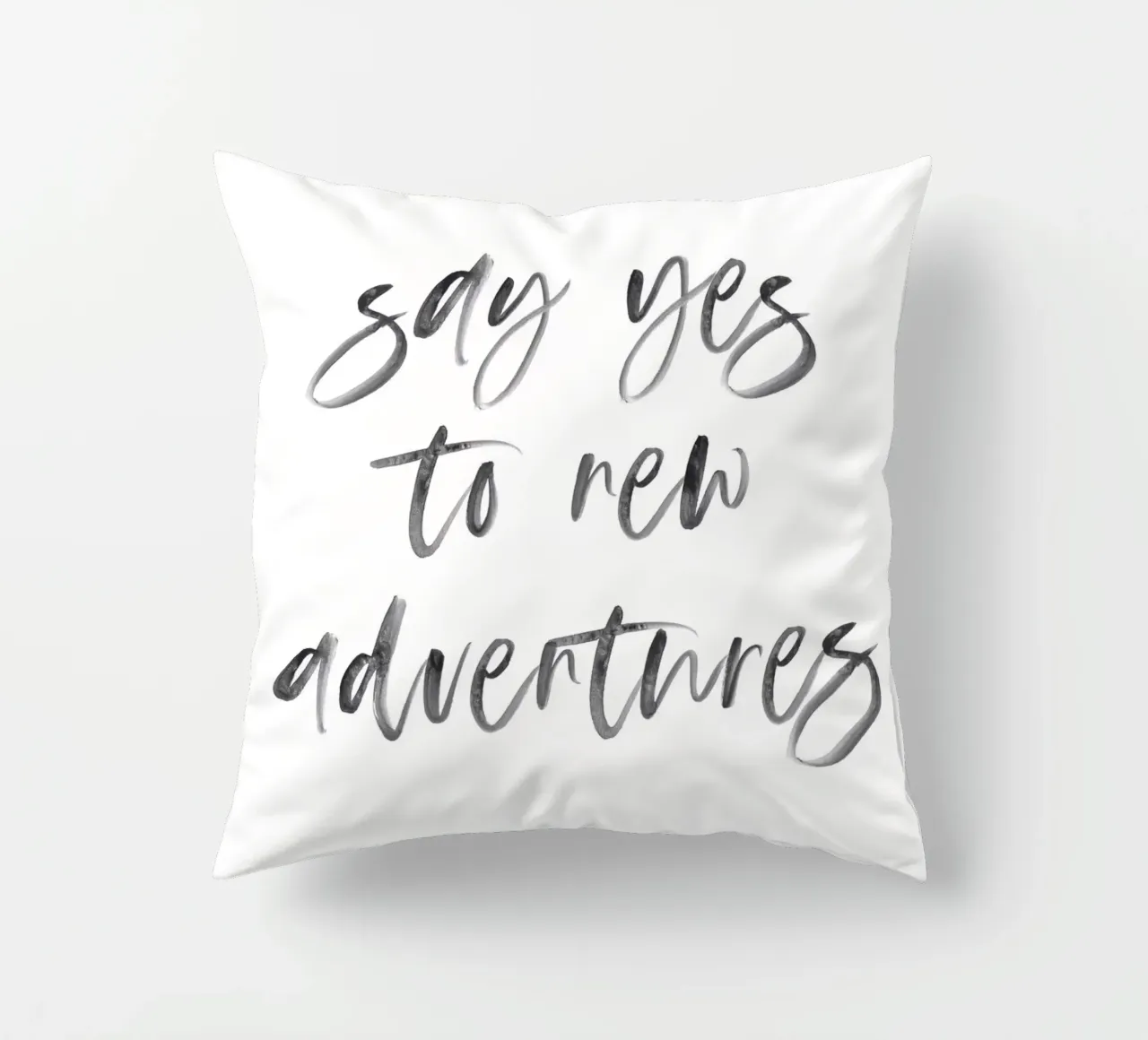 Motivationskunst – Say Yes to New Adventures decorative cushion by Whole©