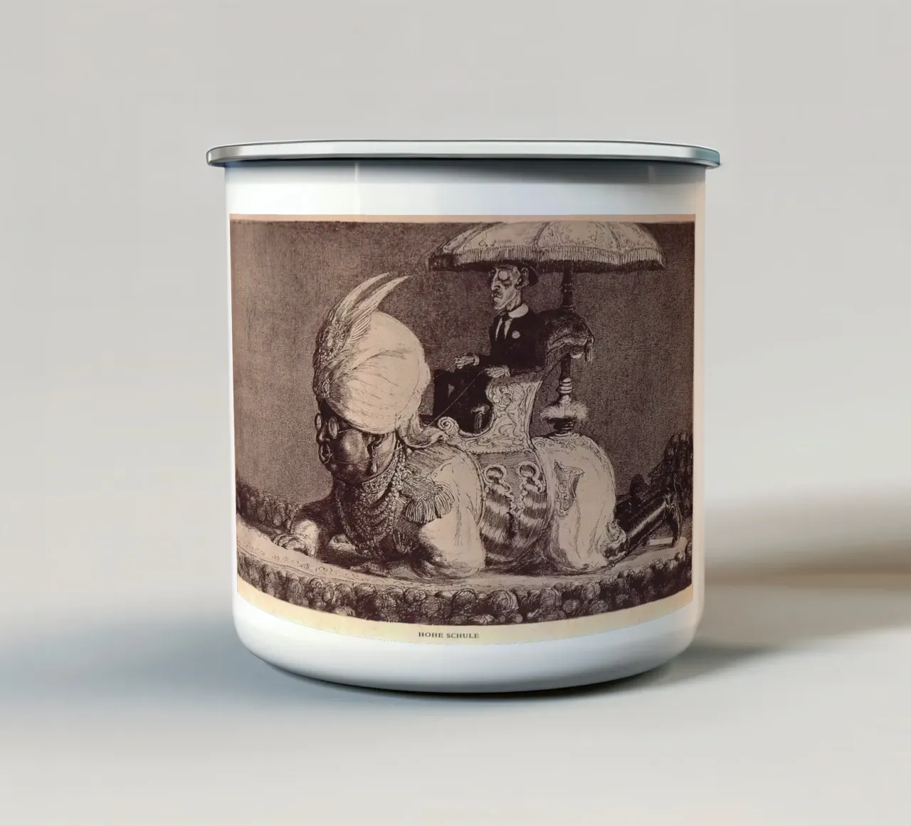 Il Re - Paul Weber tazza in smalto da Art In The Sky