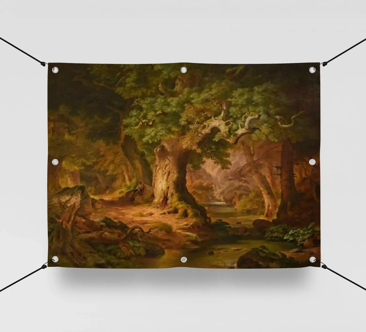 Soli nella foresta - Paul Weber telo in pvc da Art In The Sky