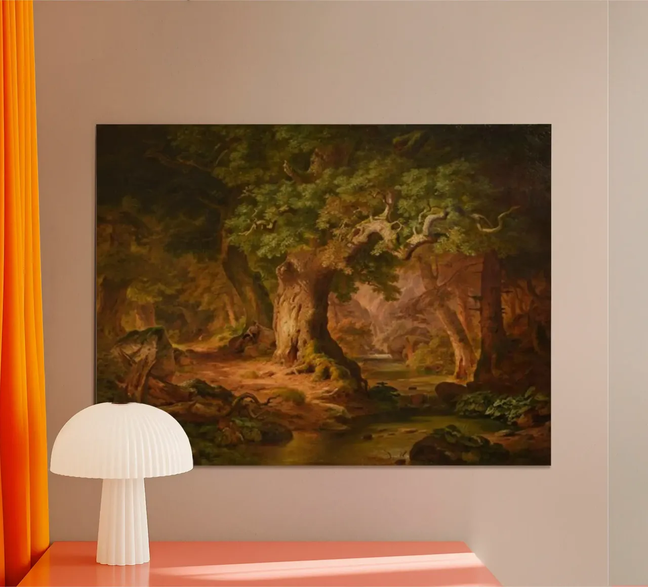 Soli nella foresta - Paul Weber poster con telaio in legno da Art In The Sky