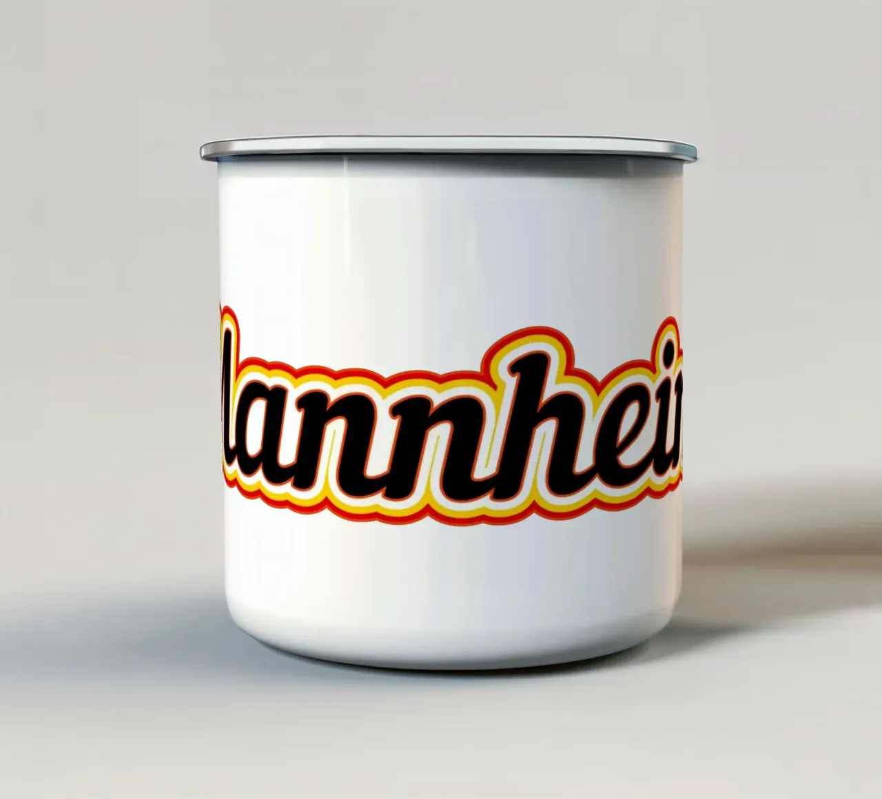 Etichetta di Mannheim tazza in smalto da Mariel Toigo