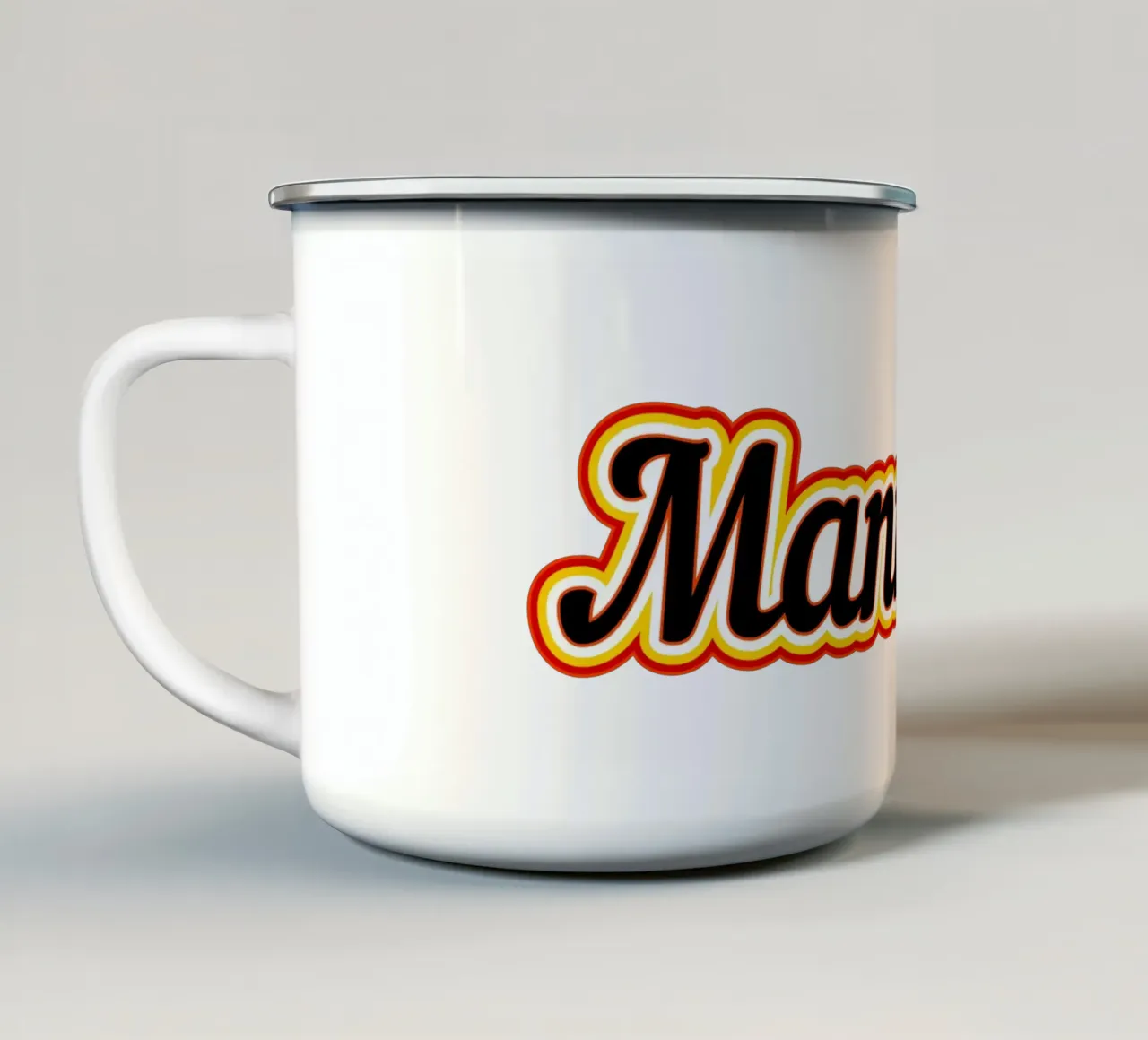 Etichetta di Mannheim tazza in smalto da Mariel Toigo
