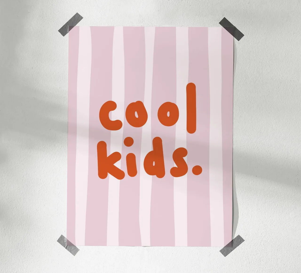 Cool Kids rosa poster by we line studio - design