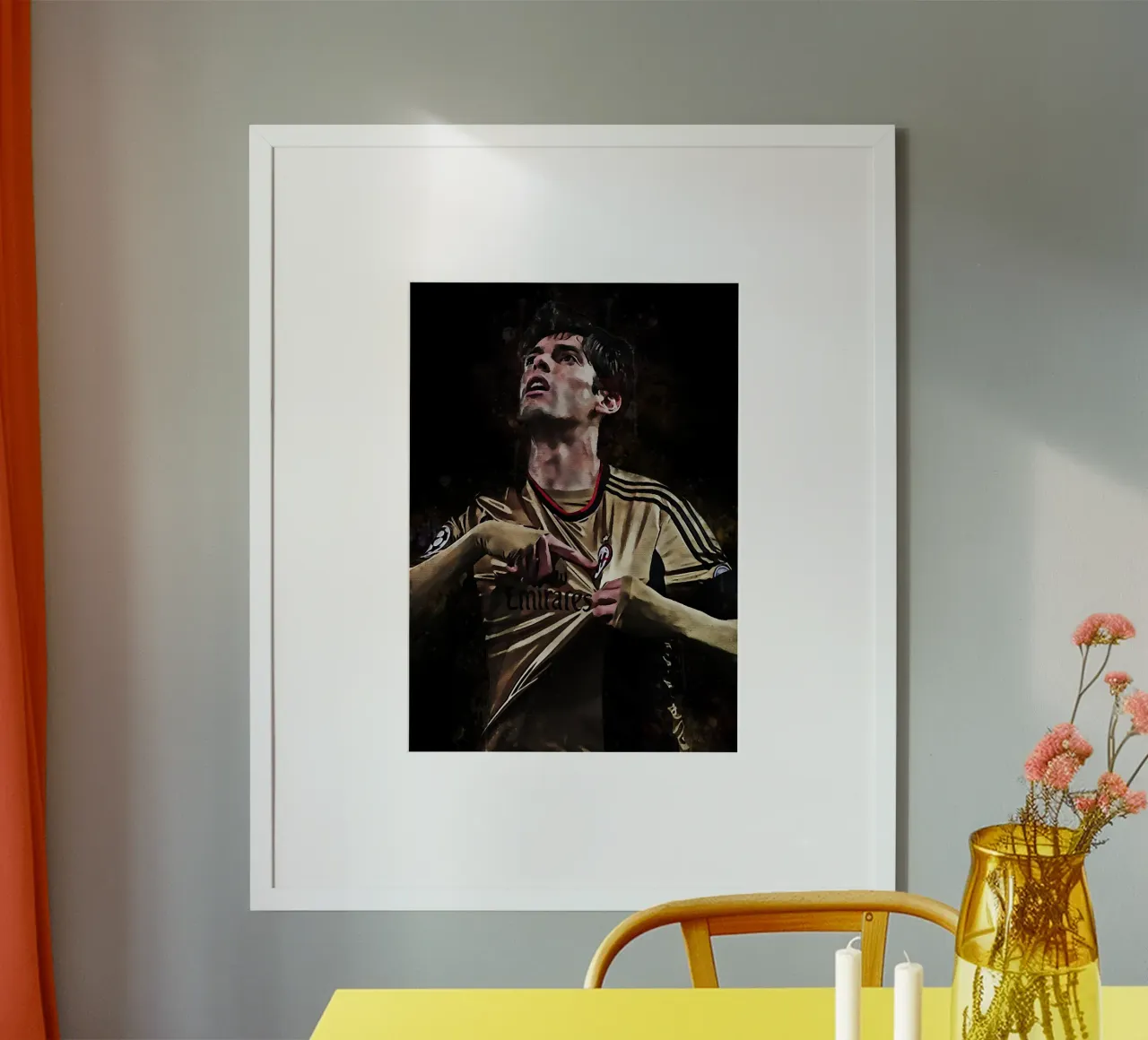 Ricardo Kaka poster con telaio in plastica da MasterInkArt