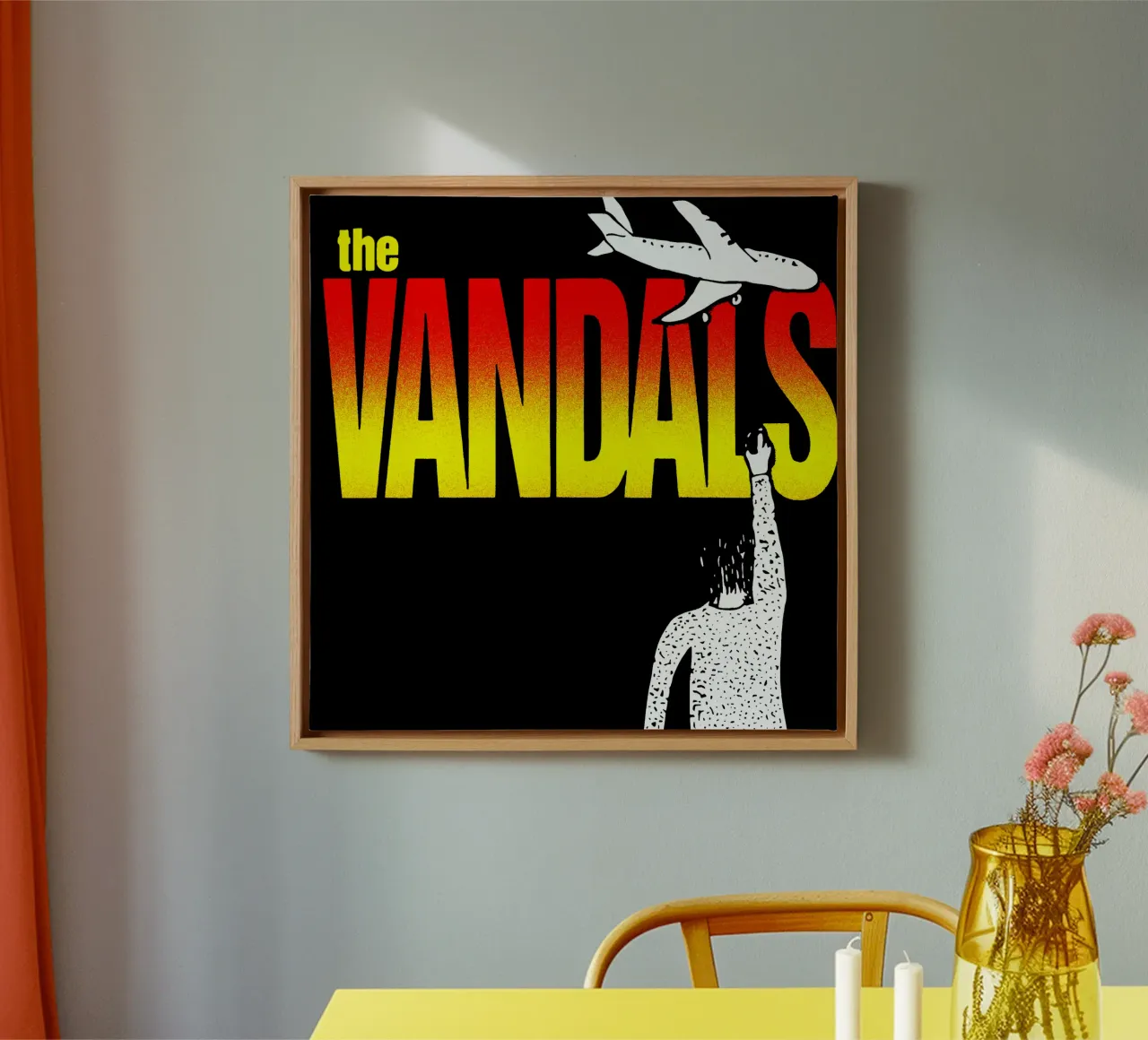 Maglietta essenziale Plane The Vandals tela con Cornice a cassetta da mannys_artt