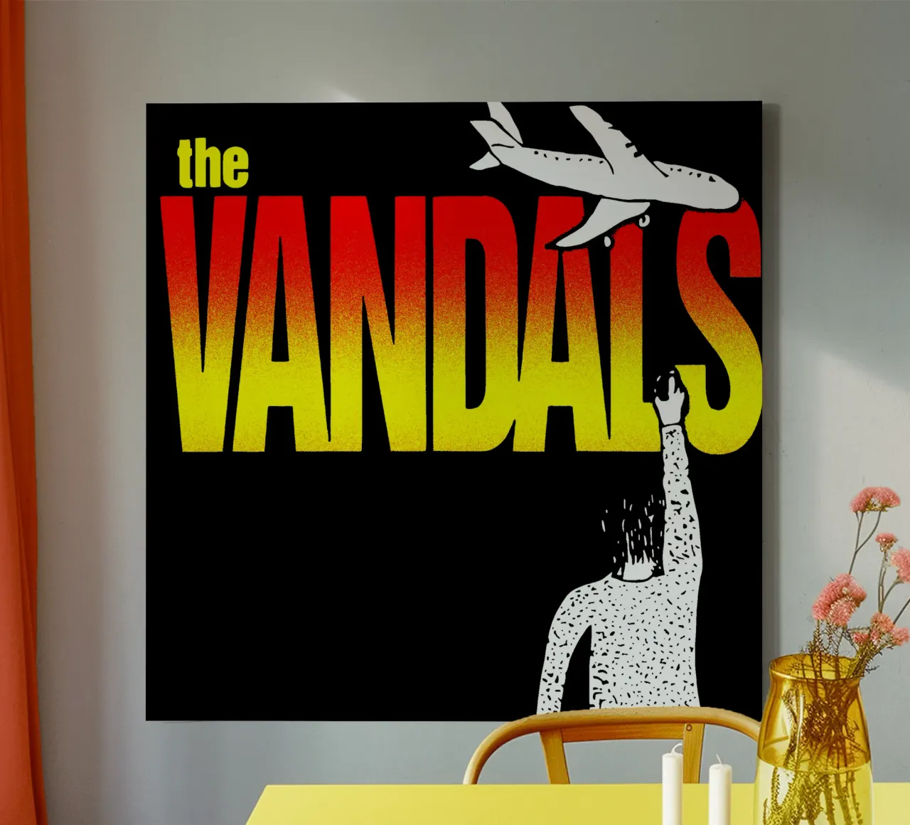 Maglietta essenziale Plane The Vandals tela con Cornice a cassetta da mannys_artt