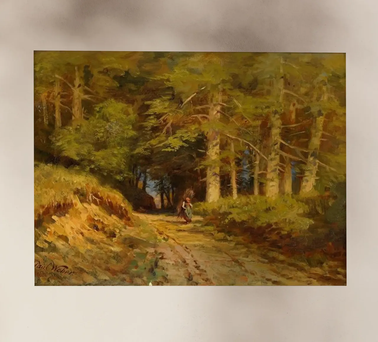 Contadini nella foresta - Paul Weber pellicola backlit da Art In The Sky