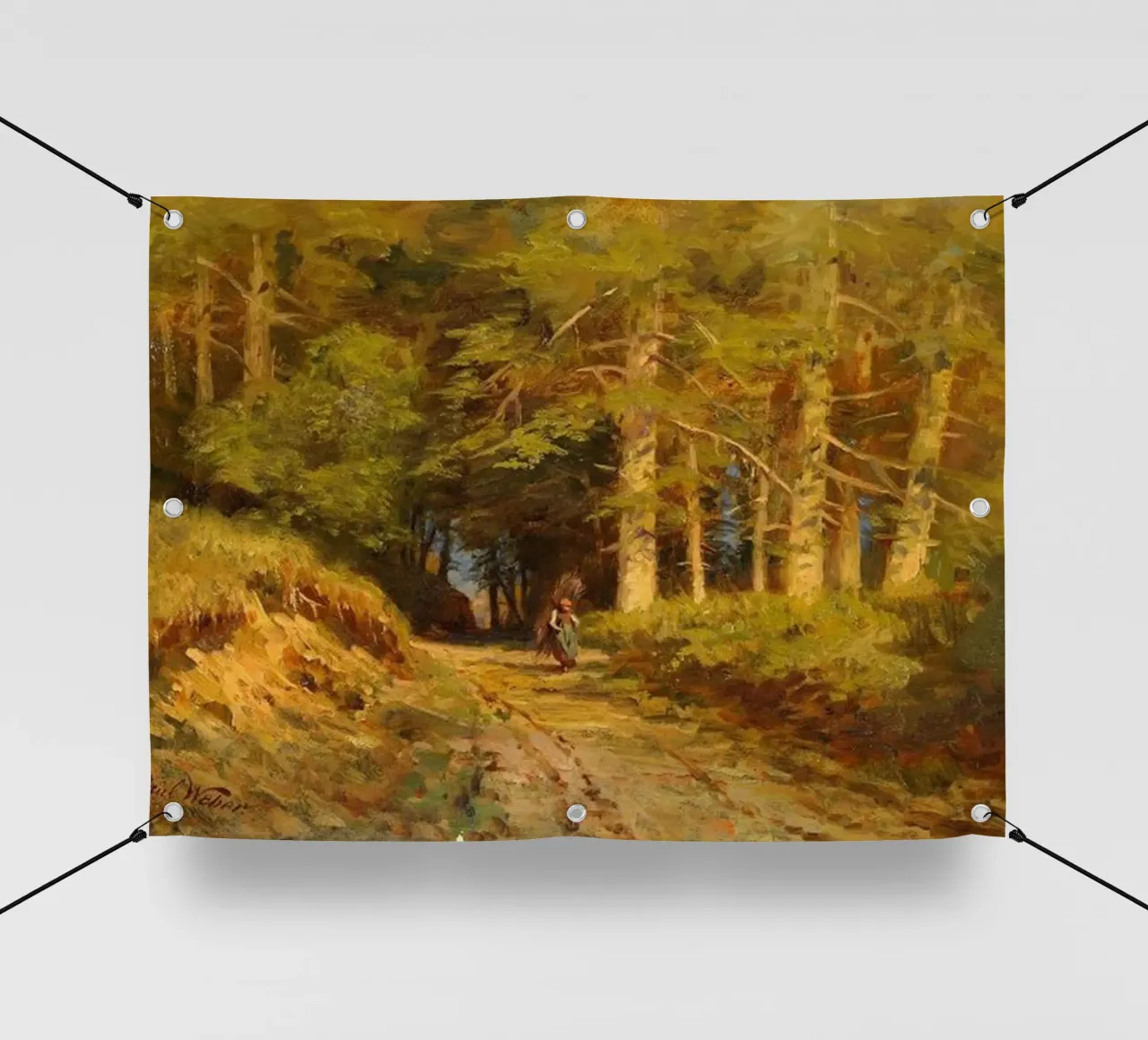 Contadini nella foresta - Paul Weber telo in pvc da Art In The Sky