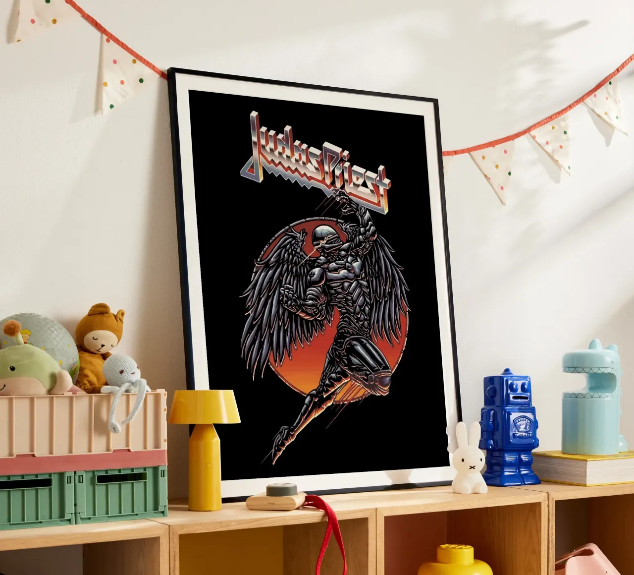 Judas Priest poster con telaio in legno da Musadad Shop