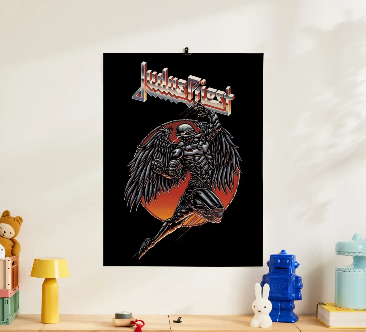 Judas Priest poster con telaio in legno da Musadad Shop