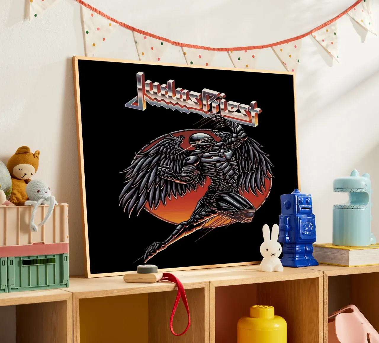 Judas Priest poster con telaio in legno da Musadad Shop