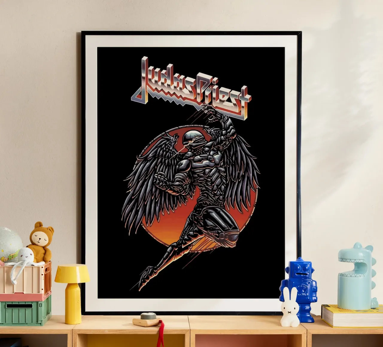 Judas Priest poster con telaio in legno da Musadad Shop