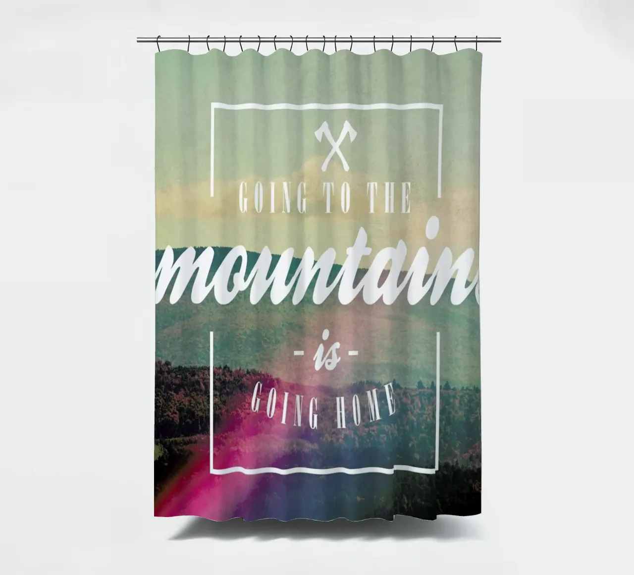 Going Home shower curtain by Vintage Skies