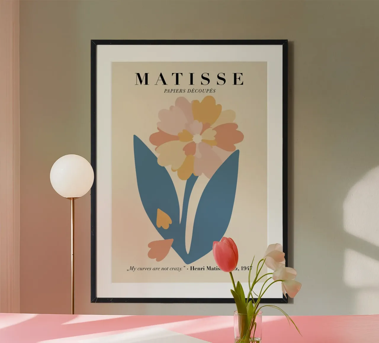 Matisse Jazz 1947 poster con telaio in alluminio da DODOLAN STORE