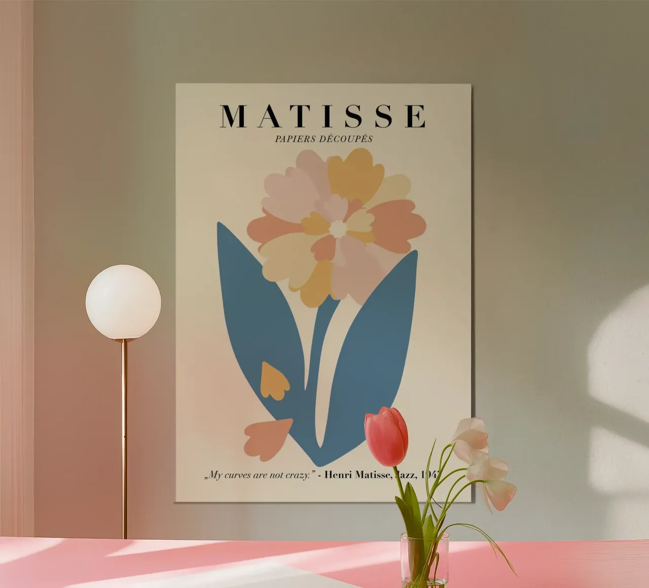 Matisse Jazz 1947 poster con telaio in alluminio da DODOLAN STORE