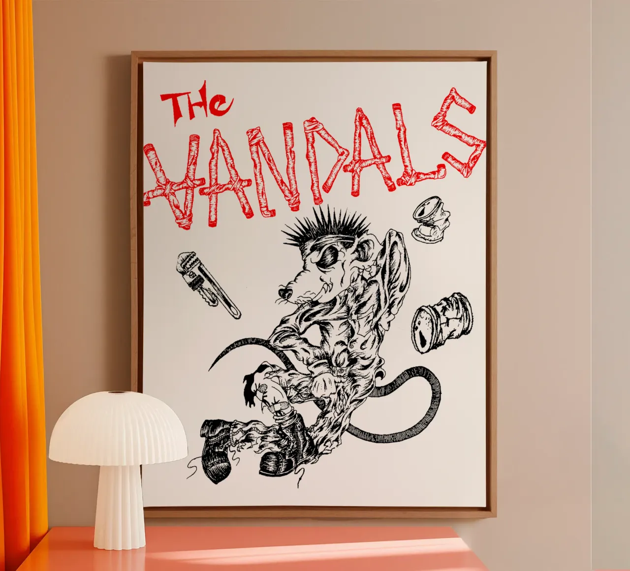 Maglietta Punk Mouse Essential tela con Cornice a cassetta da mannys_artt
