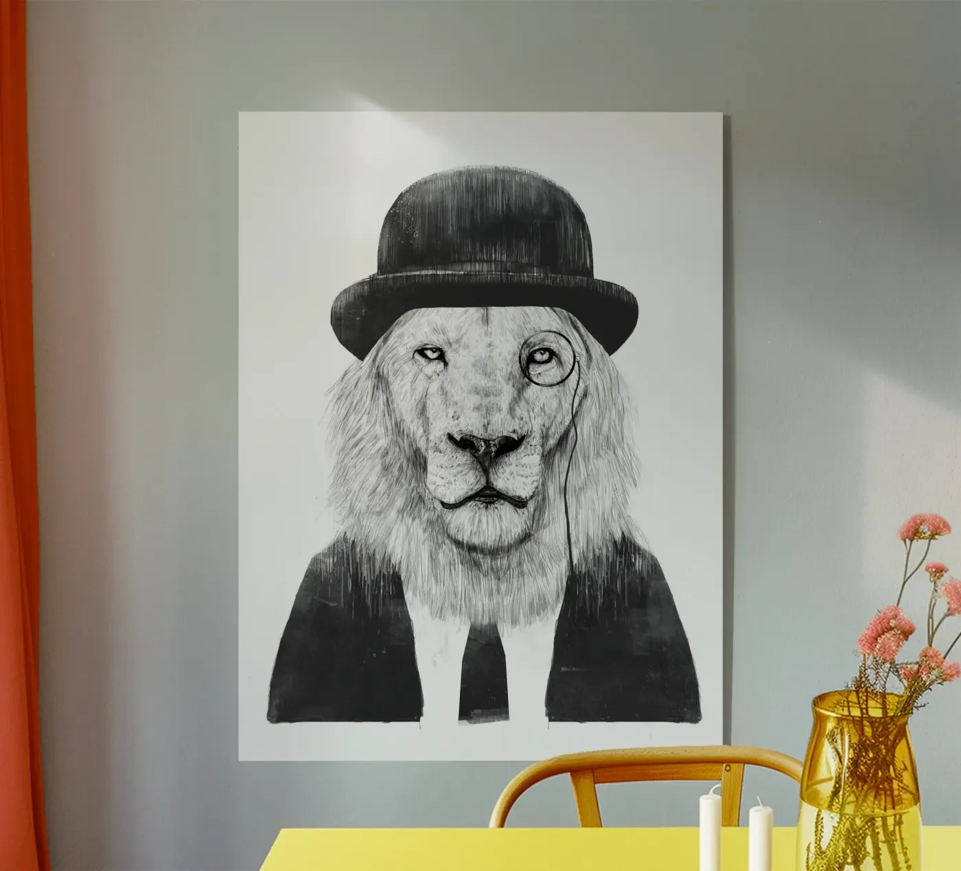 Sir Lion acrylic glass by Balazs Solti
