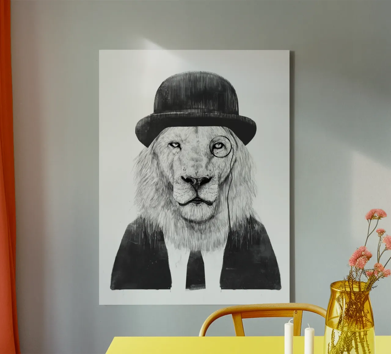 Sir Lion tela con Cornice a cassetta da Balazs Solti