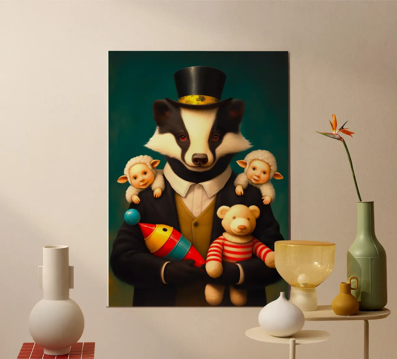 Tasso poster con telaio in alluminio da Fleur de Lys