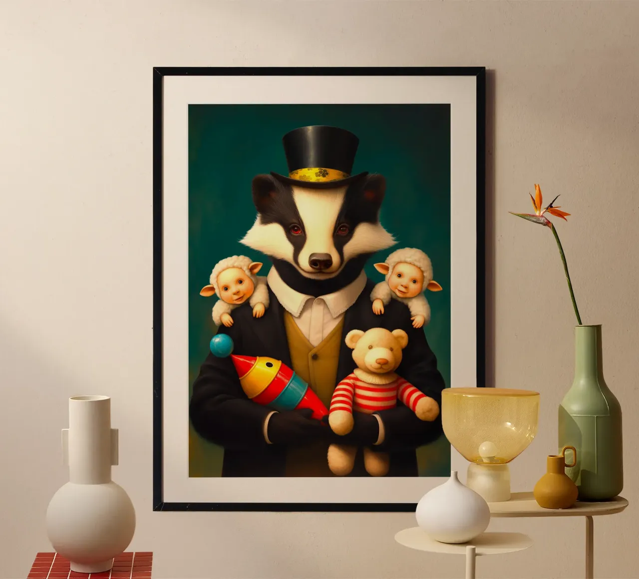 Tasso poster con telaio in alluminio da Fleur de Lys