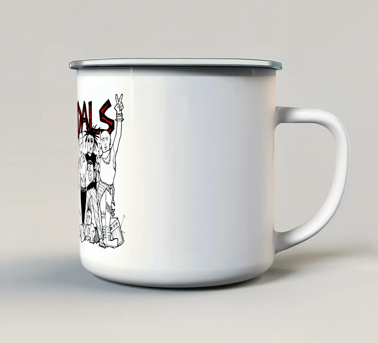 Maglietta essenziale Group Of Punk tazza in smalto da mannys_artt