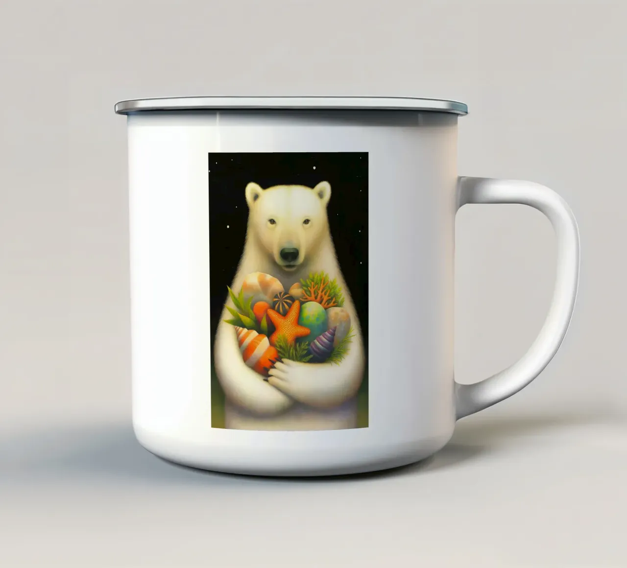 Orso polare tazza in smalto da Stellar Creative