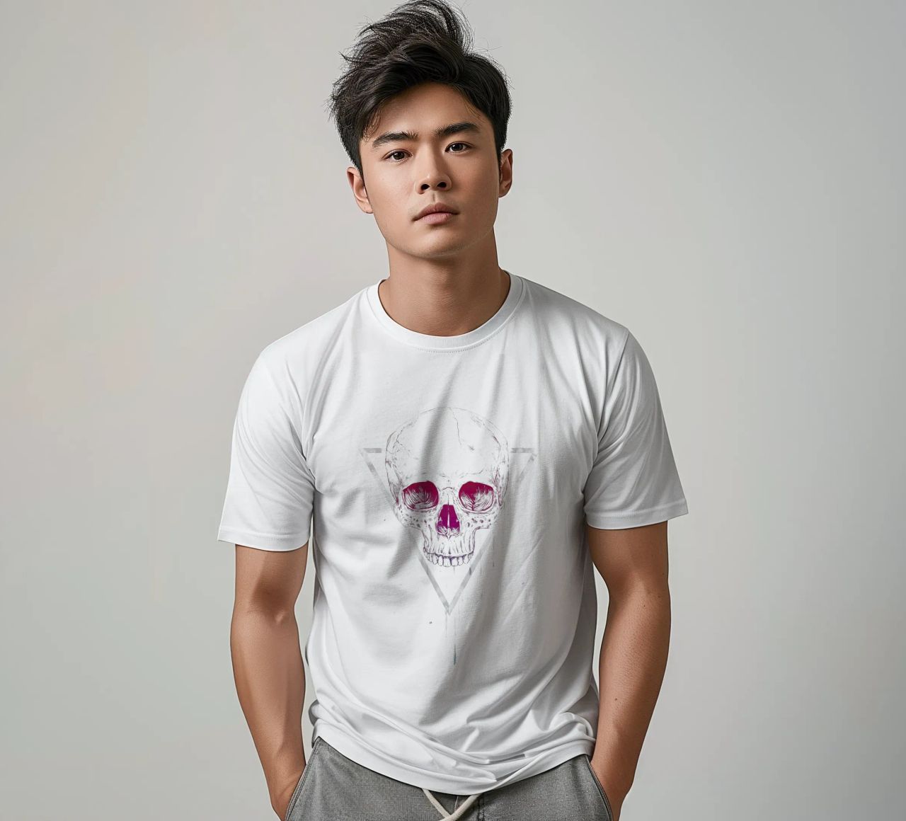Skull in a triangle t-shirt da Balazs Solti