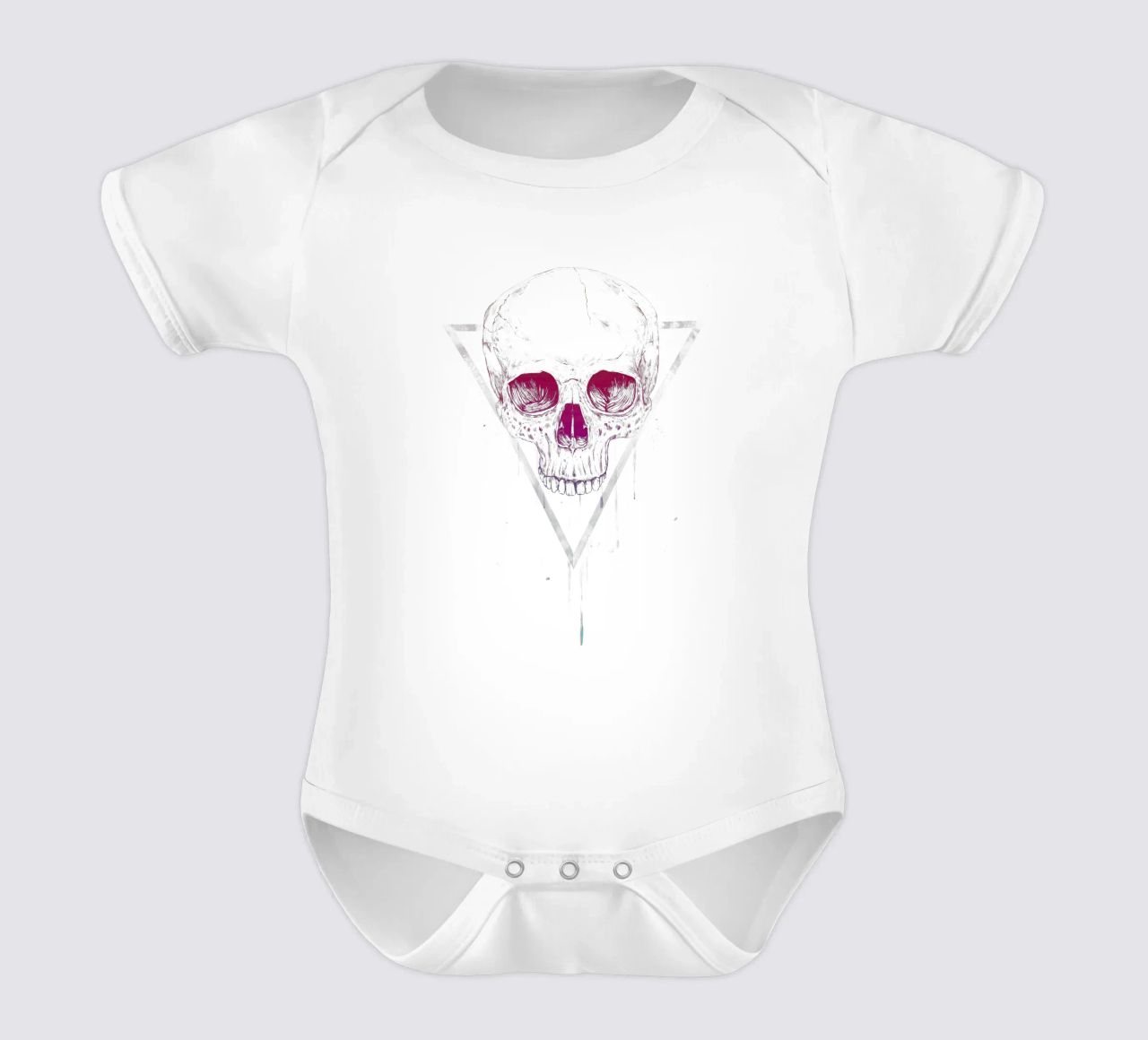 Skull in a triangle body neonato maniche corte da Balazs Solti