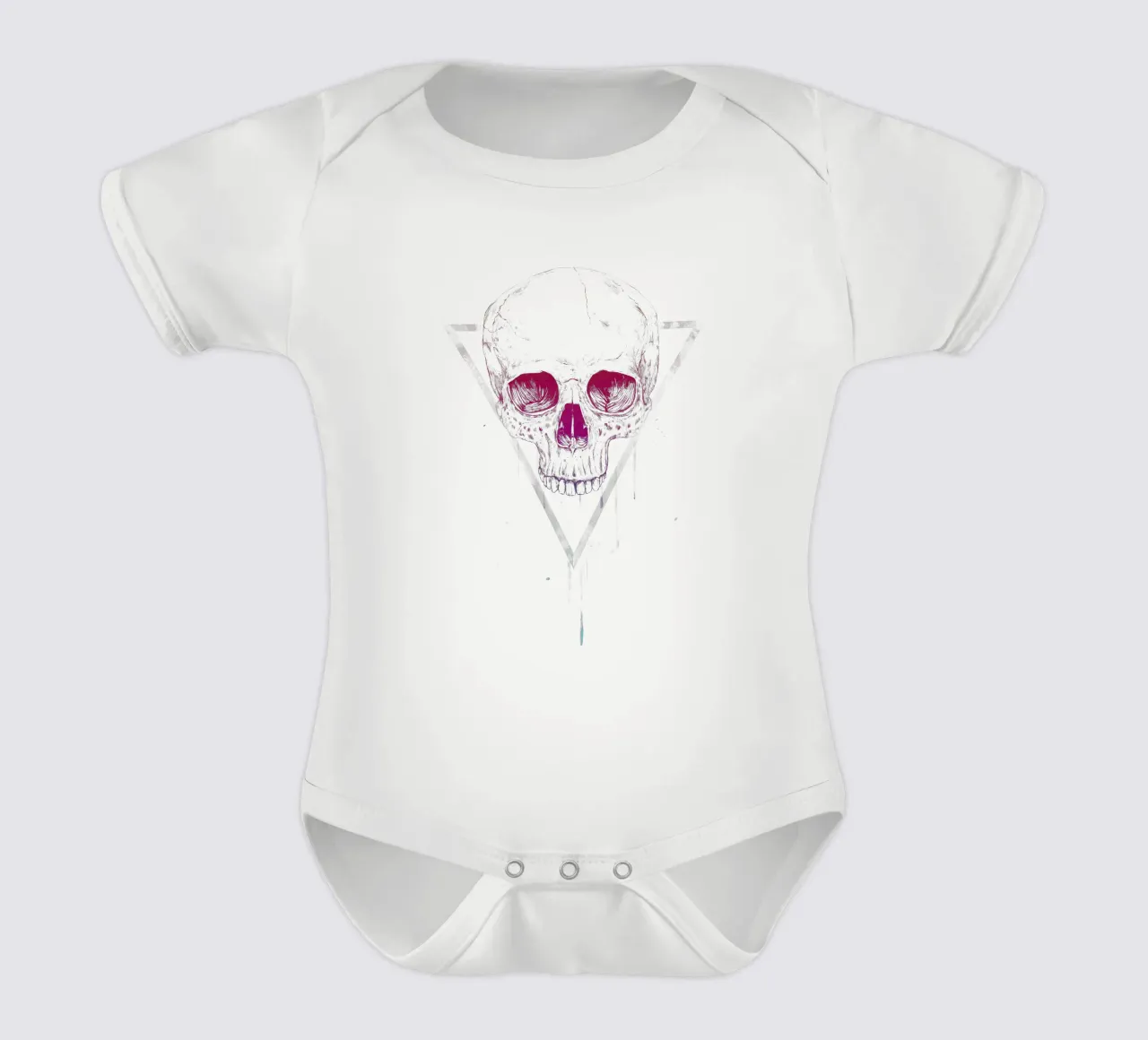 Skull in a triangle body neonato maniche corte da Balazs Solti