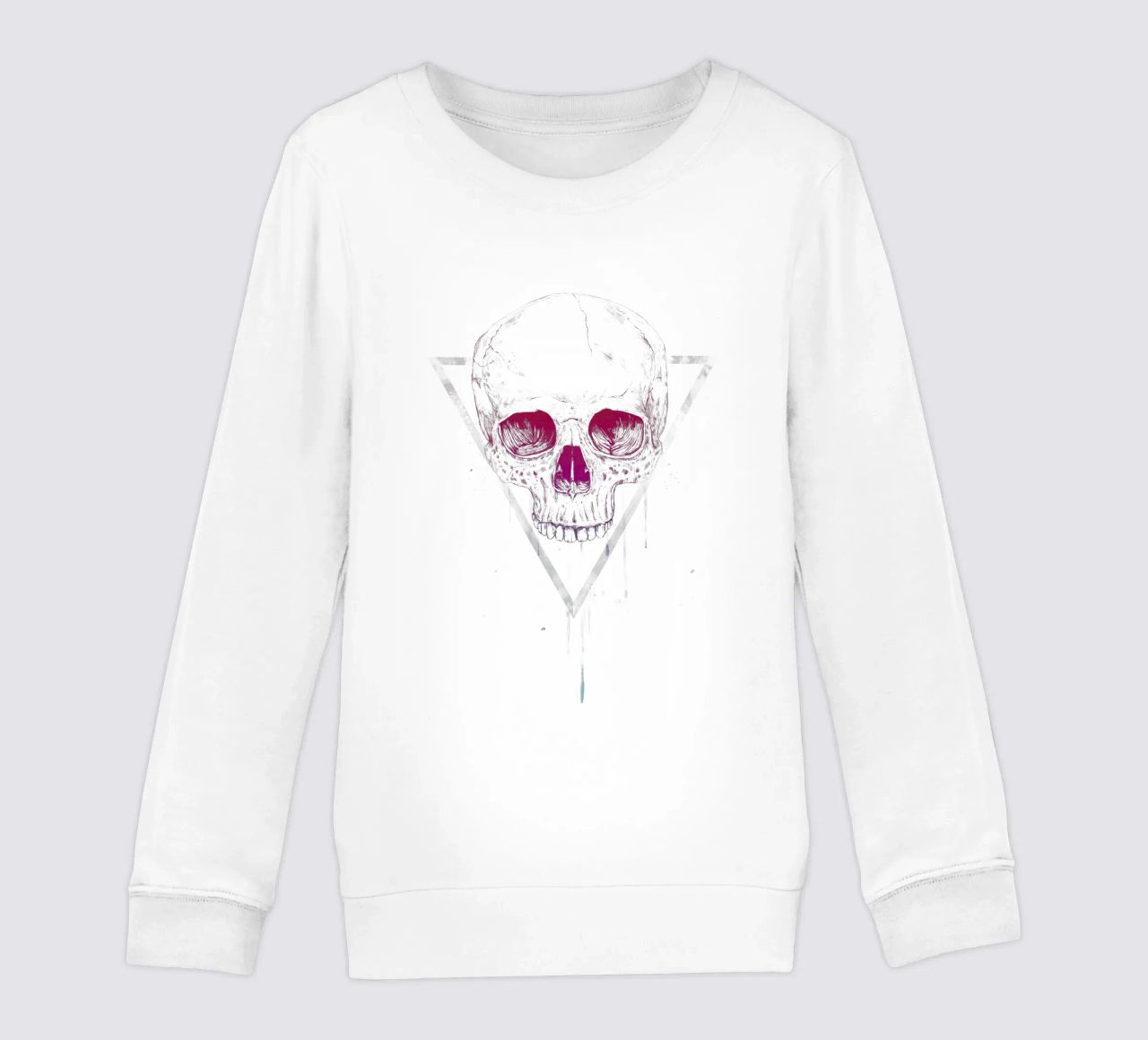 Skull in a triangle felpa bambino da Balazs Solti