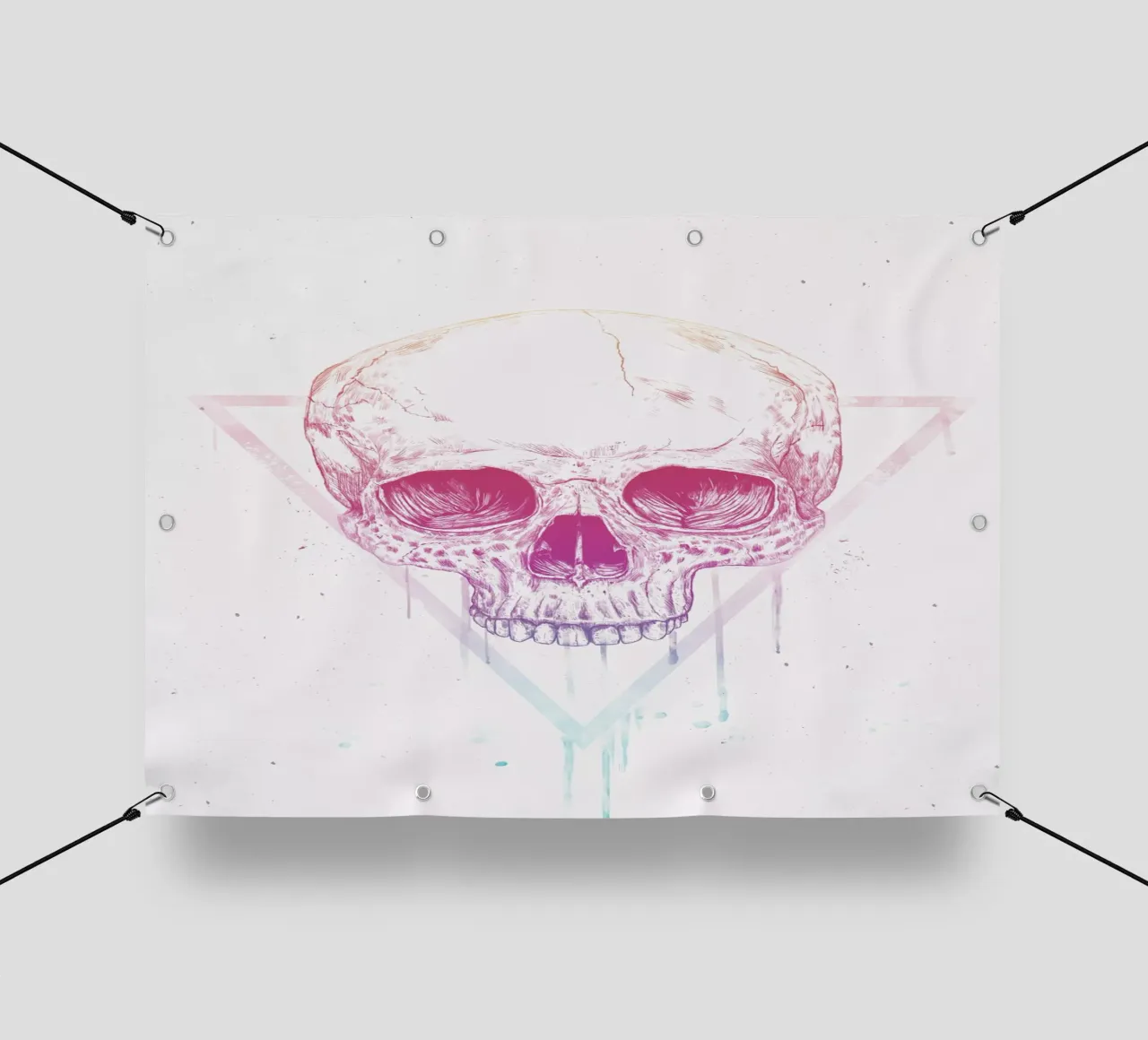 Skull in a triangle telo in pvc da Balazs Solti